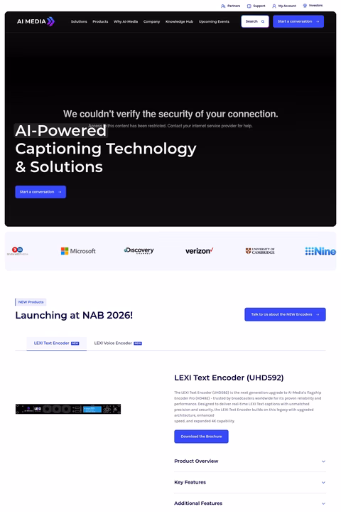Ai-Media Homepage 1440px