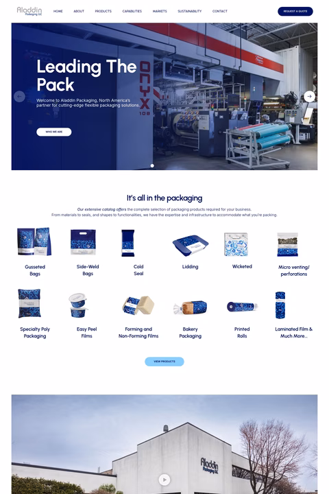 Aladdin-Packaging Homepage 1440px