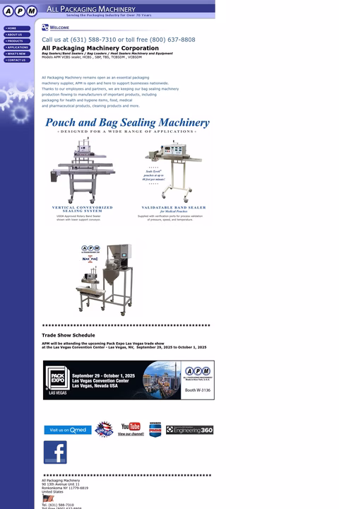 All-Packaging-Machinery Homepage 1440px