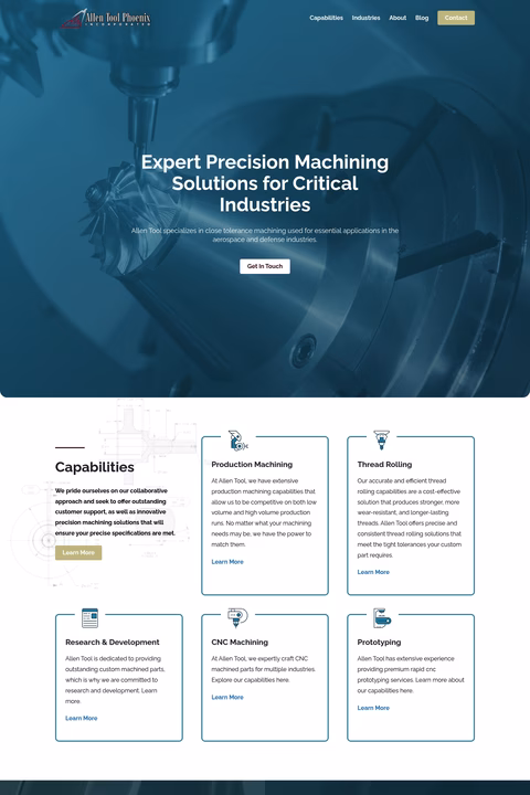 Allen-Tool-Phoenix Homepage 1440px