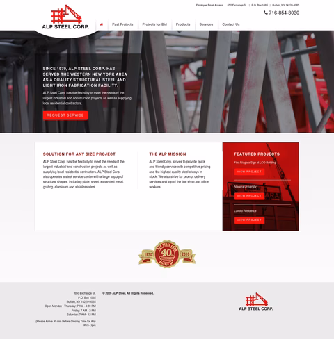 Alp-Steel Homepage 1440px
