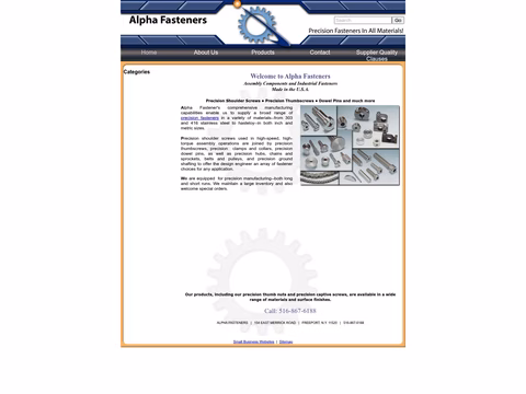 Alpha-Fasteners Homepage 1440px