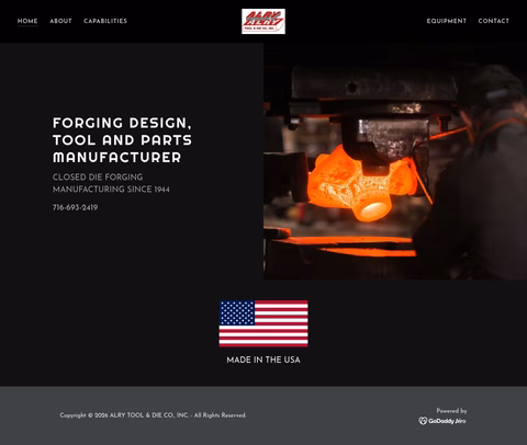 Alry-Tool-Die-Company Homepage 1440px