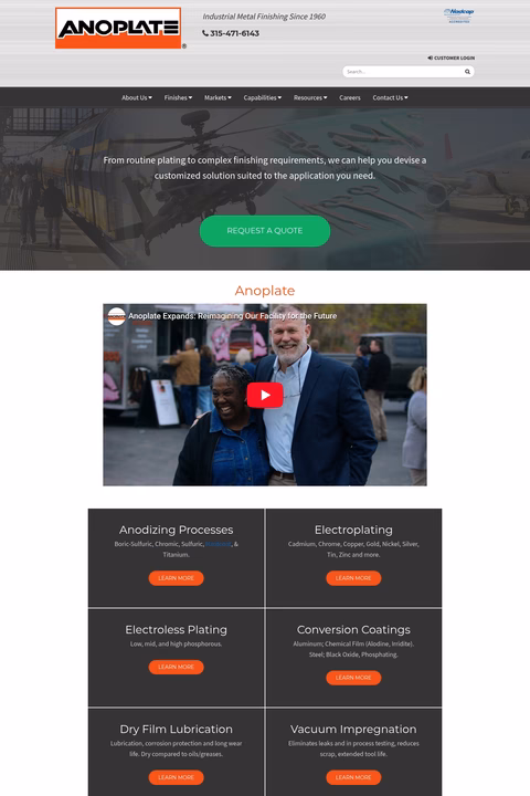 Anoplate-Corporation Homepage 1440px