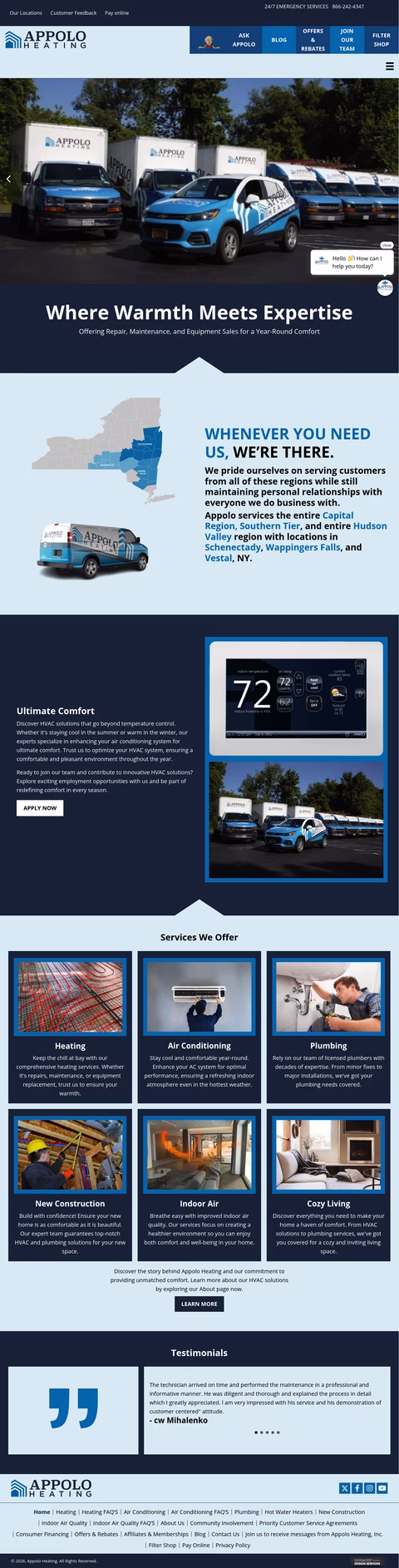 Appolo-Heating Homepage 1440px