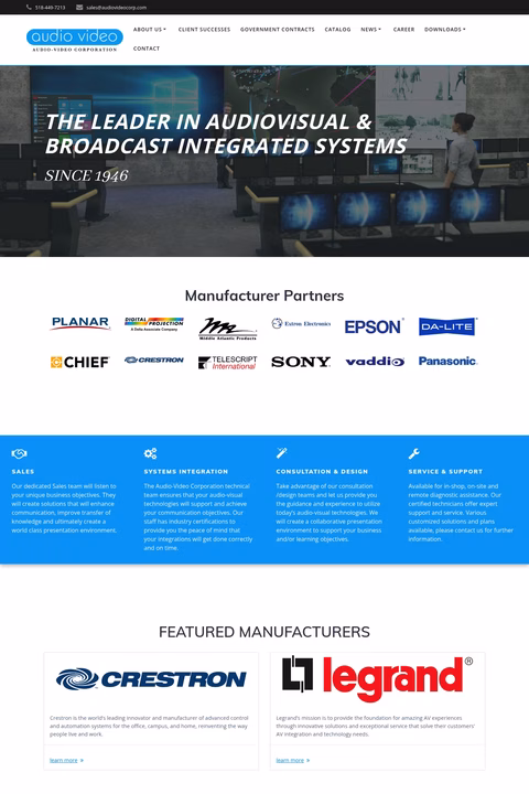 Audio-Video-Corporation Homepage 1440px