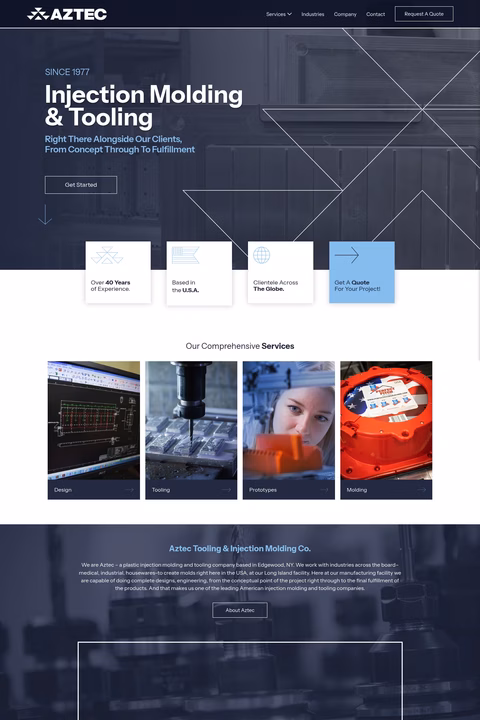 Aztec-Tooling-Injection-Molding Homepage 1440px