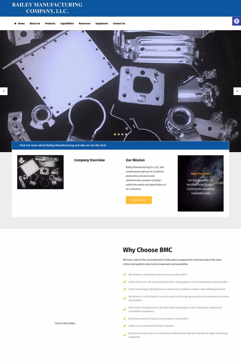 Bailey-Manufacturing-Company Homepage 1440px