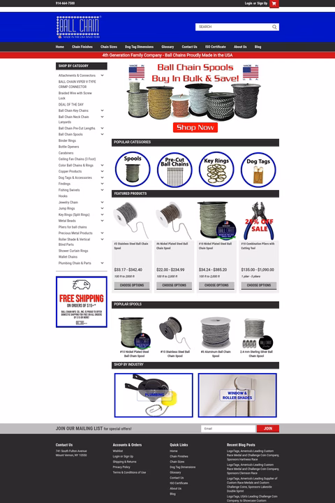Ball-Chain-Manufacturing Homepage 1440px