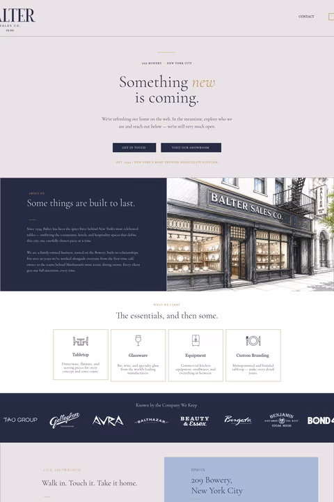 Balter-Sales-Company Homepage 1440px