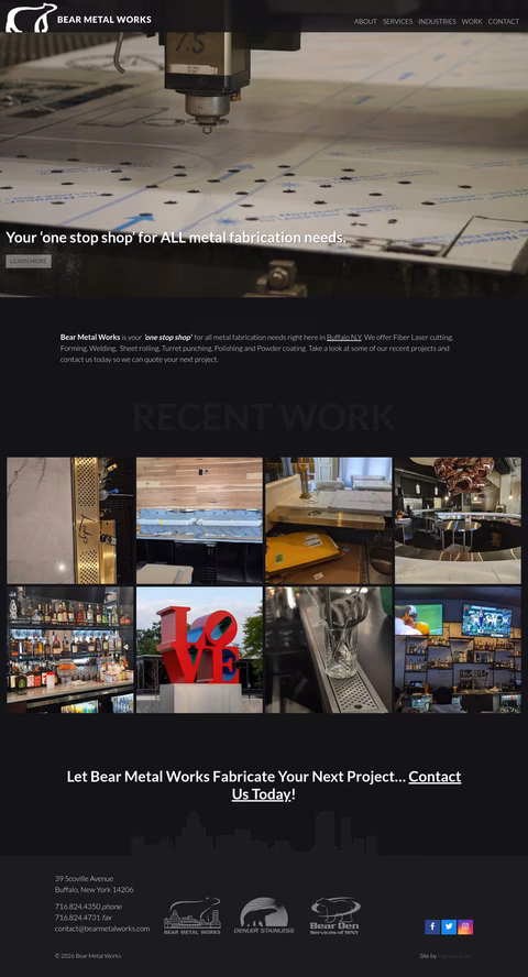 Bear-Metal-Works Homepage 1440px