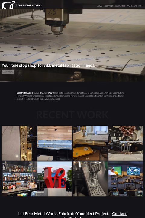 Bear-Metal-Works Homepage 1440px