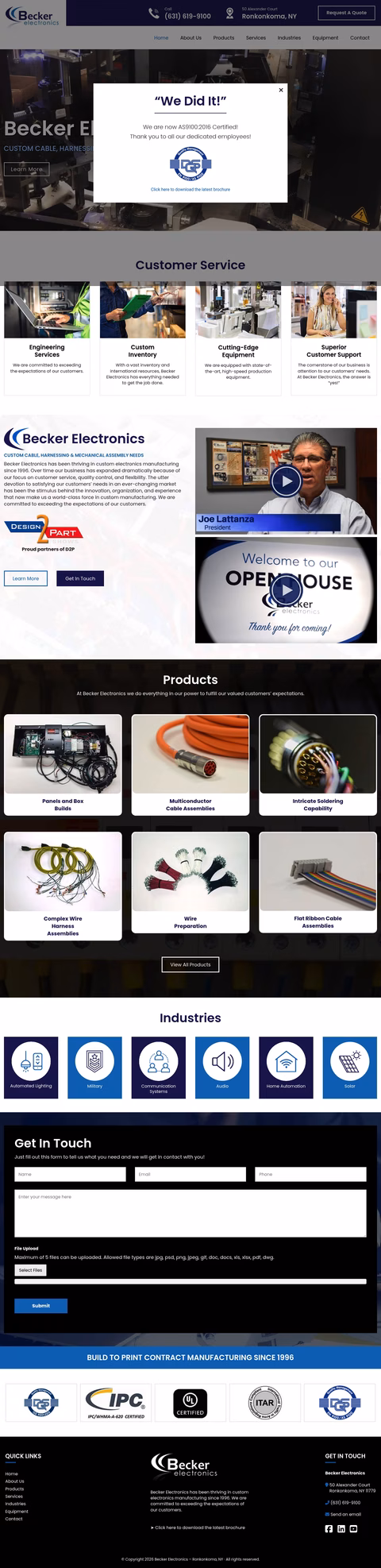Becker-Electronics Homepage 1440px