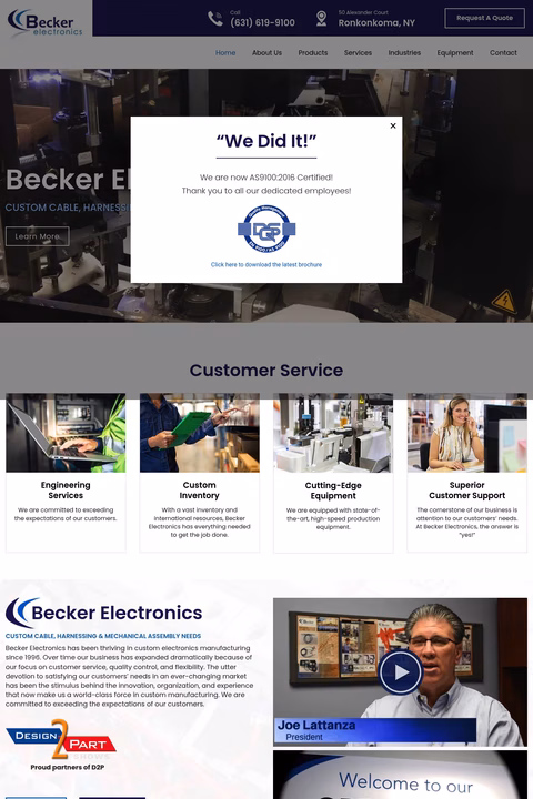 Becker-Electronics Homepage 1440px