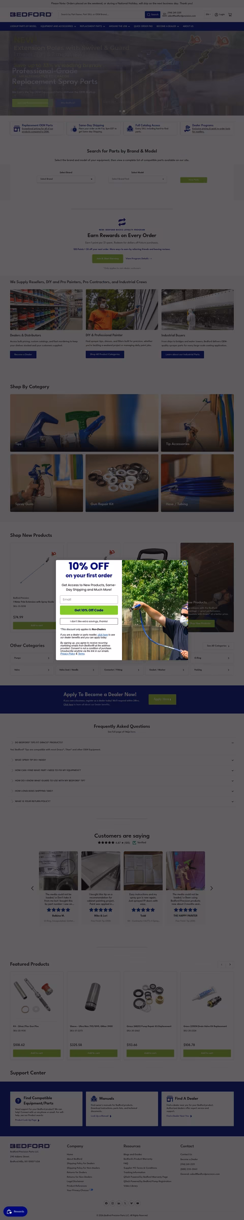 Bedford-Precision-Parts Homepage 1440px