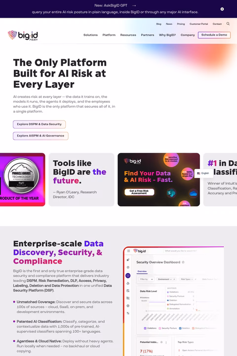 Bigid Homepage 1440px