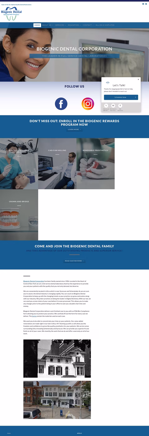 Biogenic-Dental Homepage 1440px