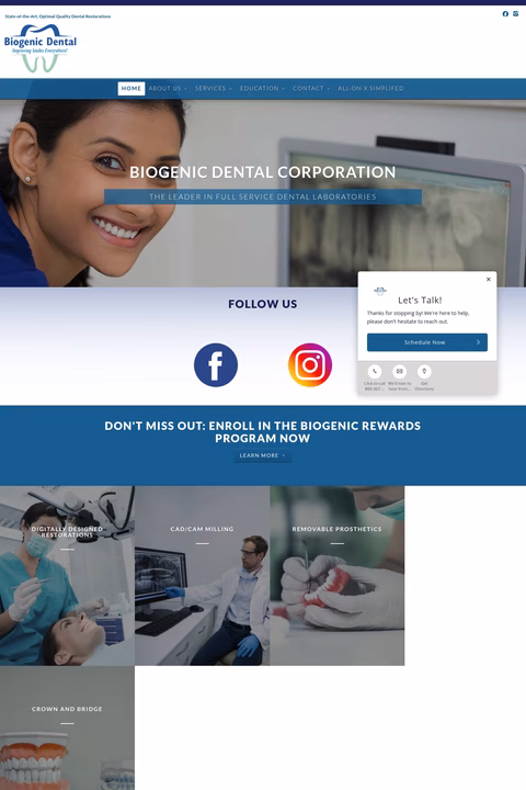 Biogenic-Dental Homepage 1440px