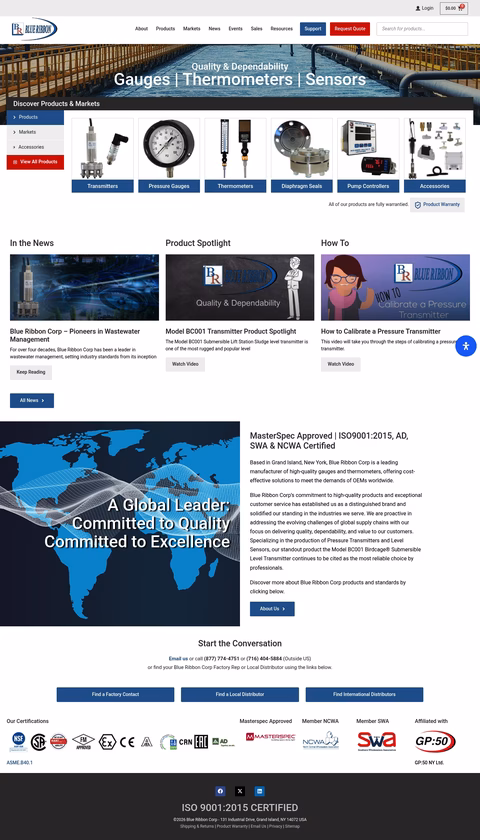 Blue-Ribbon Homepage 1440px