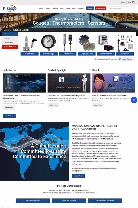 Blue-Ribbon Homepage 1440px