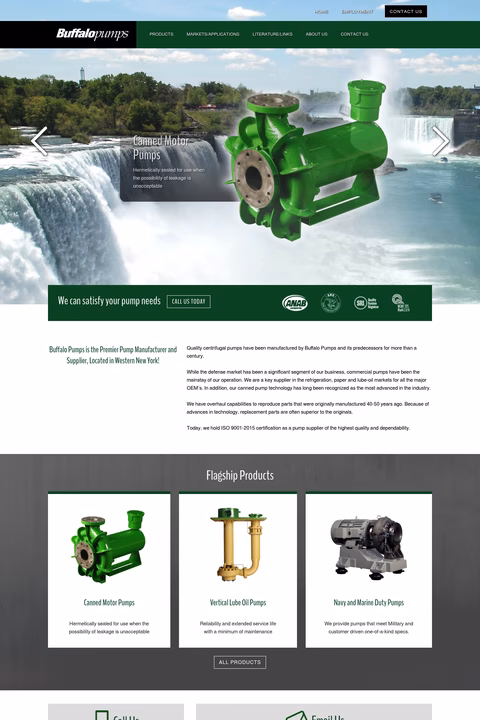 Buffalo-Pumps Homepage 1440px