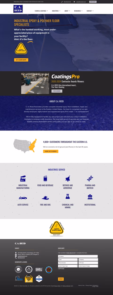 C-A-Reed-Associates Homepage 1440px