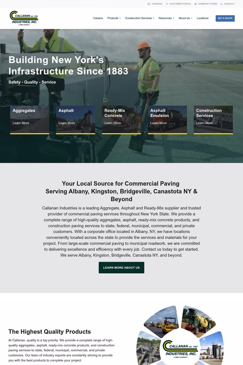 Callanan-Industries Homepage 1440px