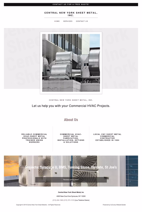 Central-New-York-Sheet-Metal Homepage 1440px