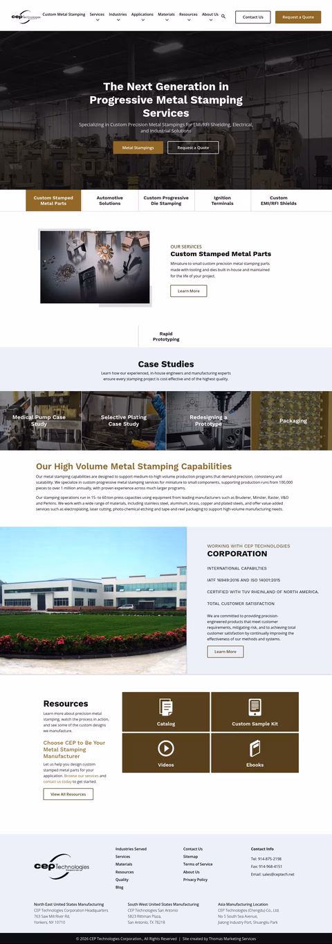 Cep-Technologies Homepage 1440px