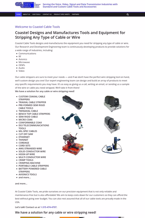 Coastel-Cable-Tools-International Homepage 1440px