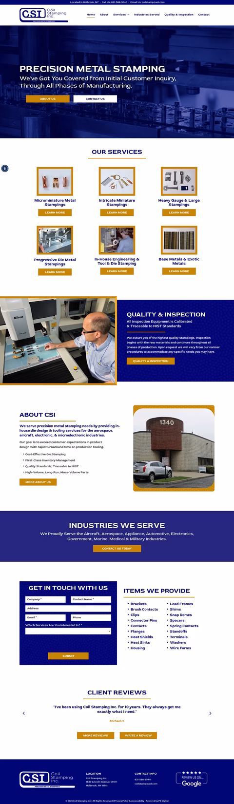Coil-Stamping-Inc Homepage 1440px