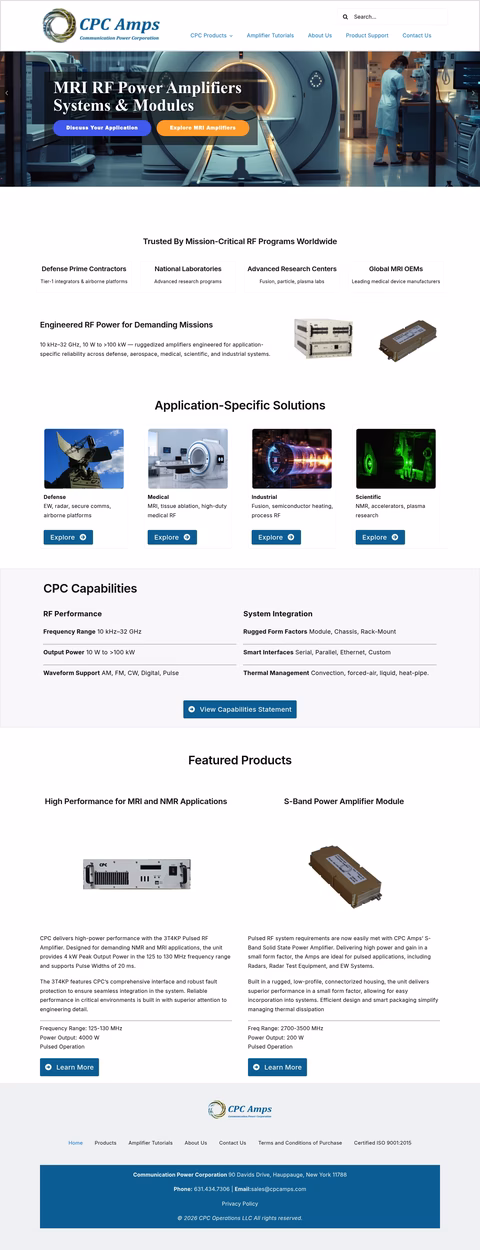 Communication-Power-Corporation Homepage 1440px