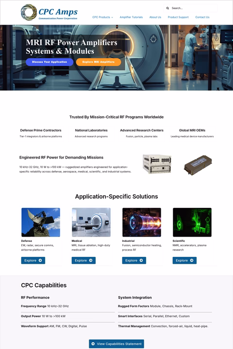 Communication-Power-Corporation Homepage 1440px