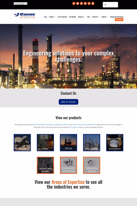 Conax-Technologies Homepage 1440px