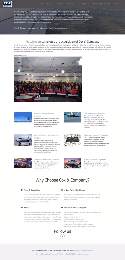 Cox-Company Homepage 1440px