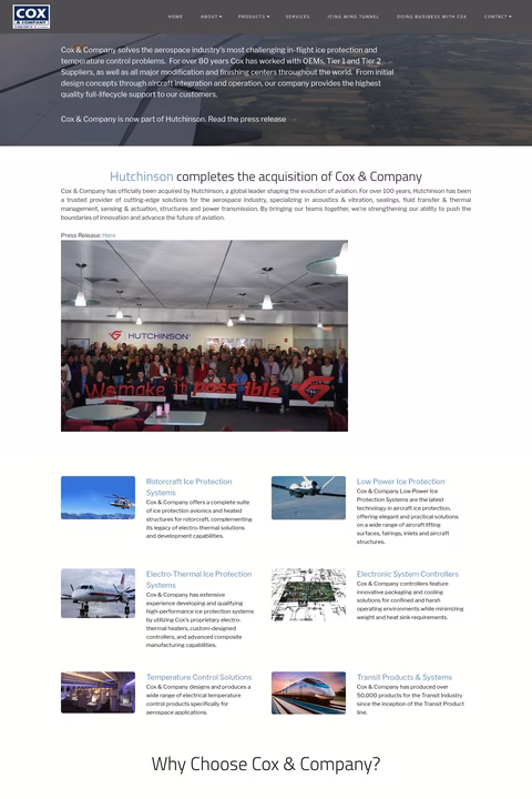 Cox-Company Homepage 1440px