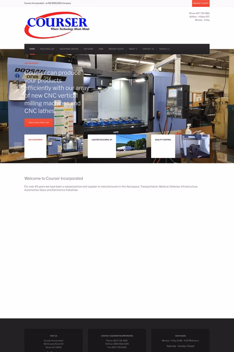 Courser Homepage 1440px