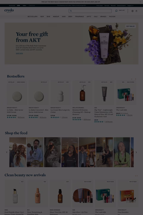 Credo-Beauty Homepage 1440px