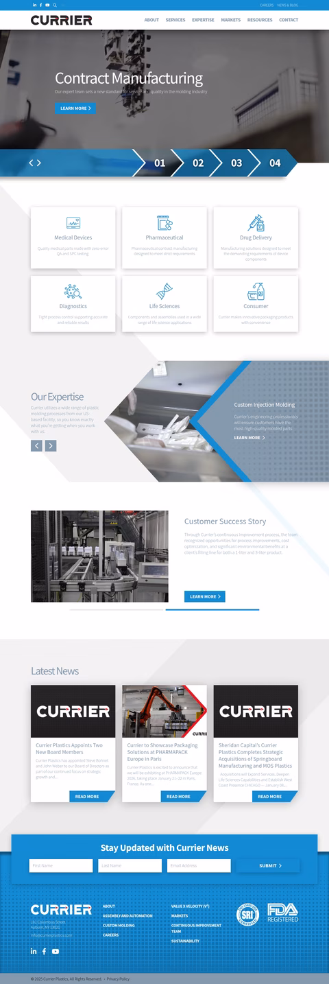 Currier-Plastics Homepage 1440px