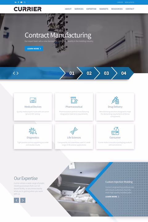 Currier-Plastics Homepage 1440px