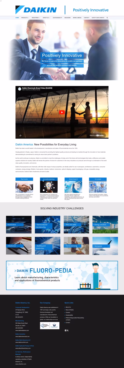 Daikin-America Homepage 1440px