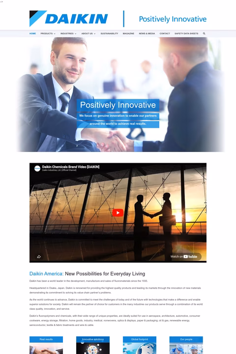 Daikin-America Homepage 1440px