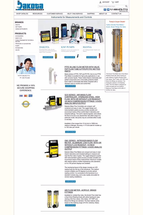 Dakota-Instruments Homepage 1440px