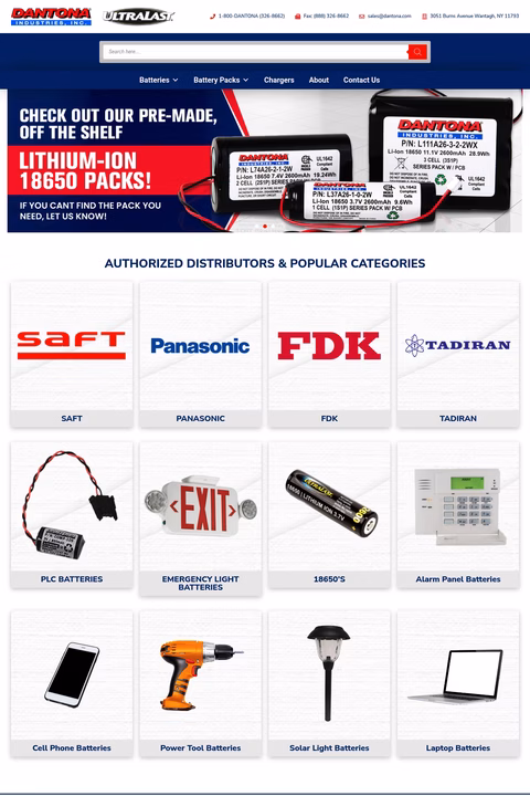 Dantona-Industries Homepage 1440px