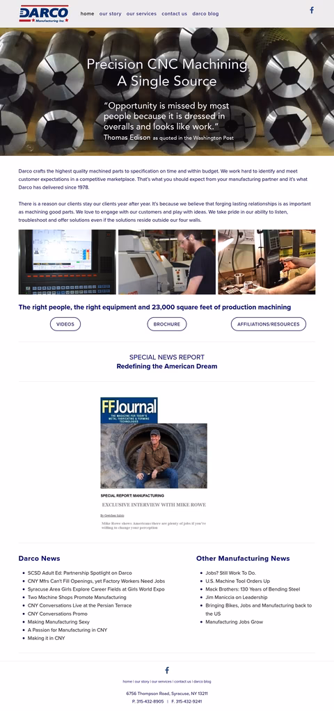 Darco-Manufacturing Homepage 1440px