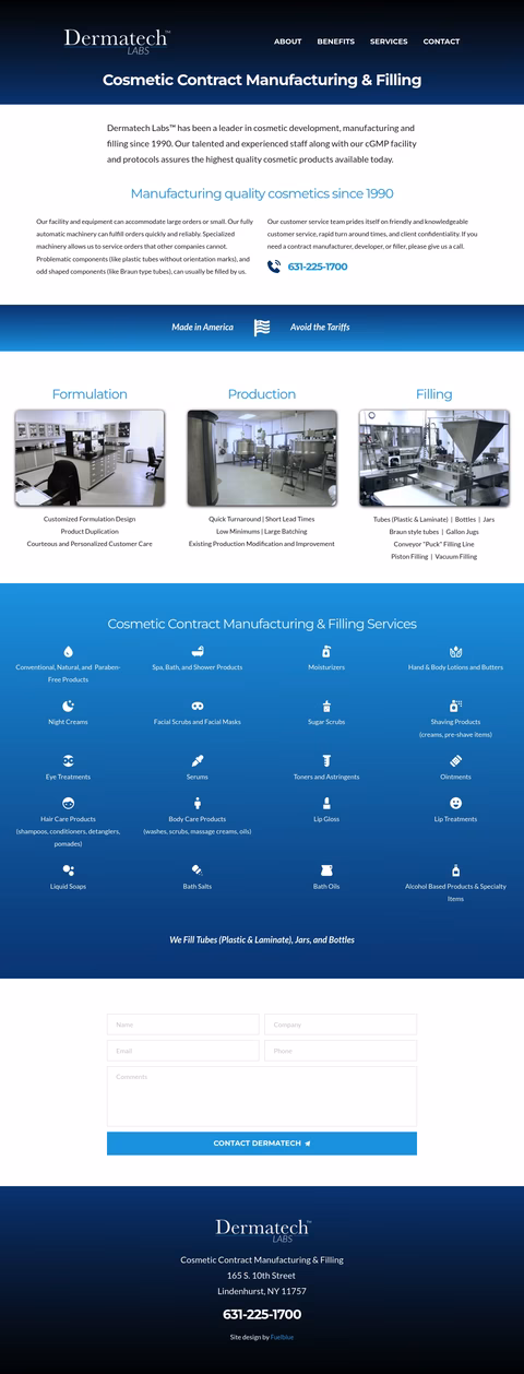 Dermatech-Labs Homepage 1440px