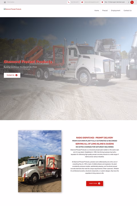 Diamond-Precast-Products Homepage 1440px