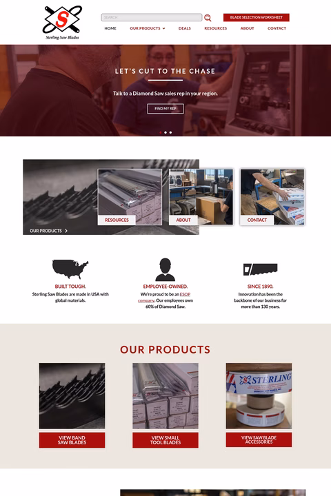 Diamond-Saw-Works Homepage 1440px