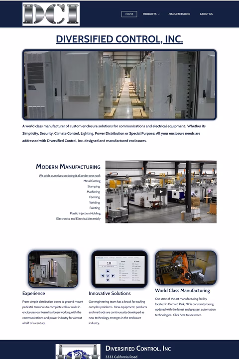 Diversified-Control-Inc Homepage 1440px