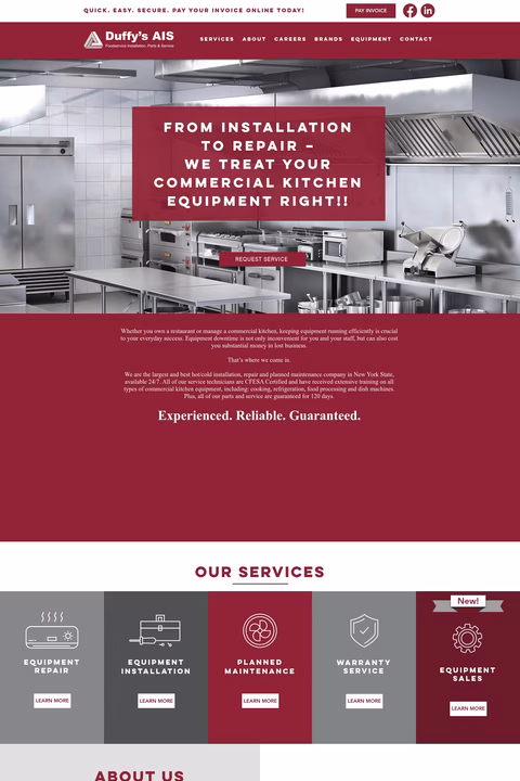 Duffys-Ais Homepage 1440px